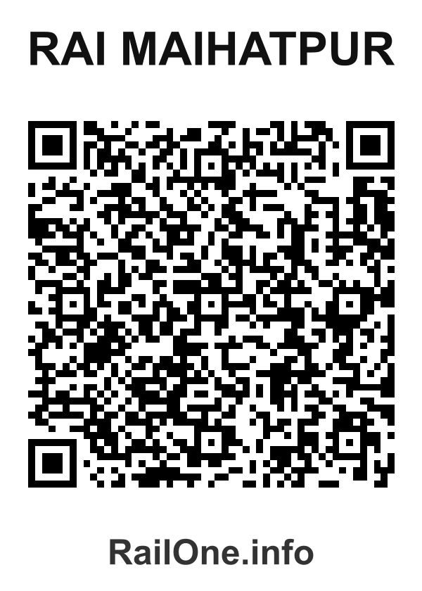 RailOne QR Code for Rai Maihatpur station