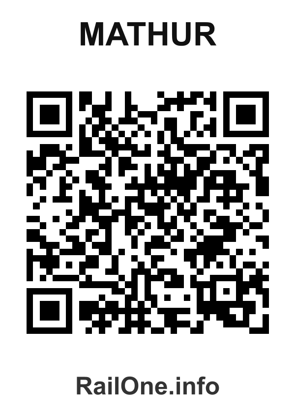 RailOne QR Code for Mathur station
