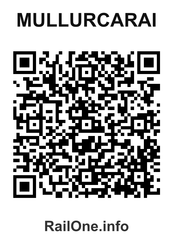 RailOne QR Code for Mullurcarai station