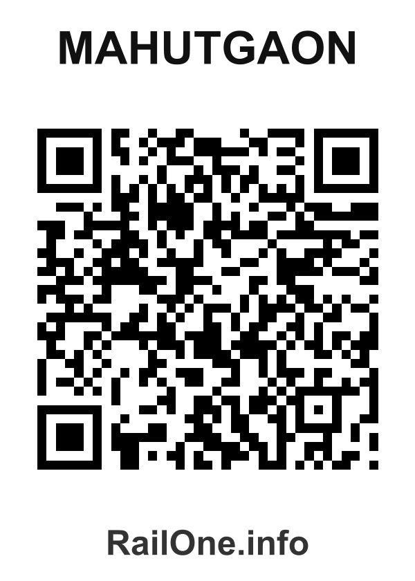 RailOne QR Code for Mahutgaon station