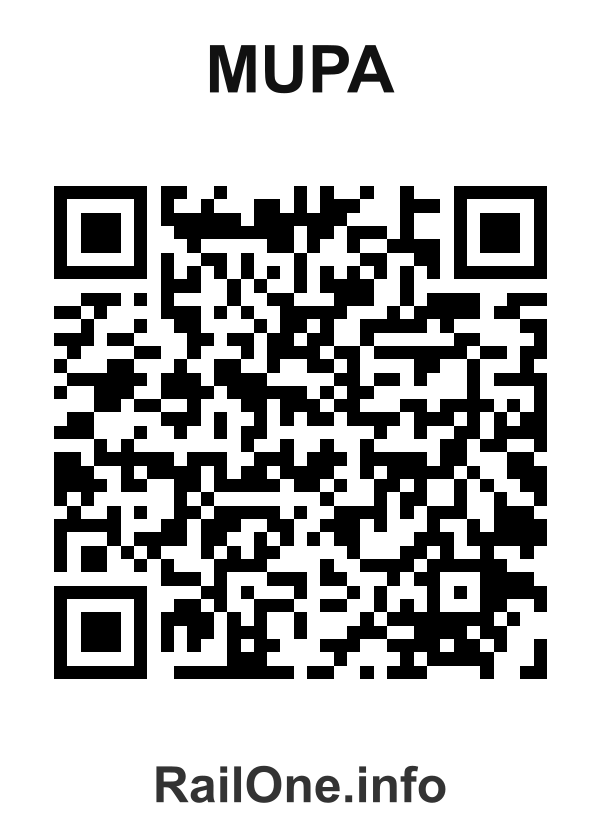RailOne QR Code for Mupa station