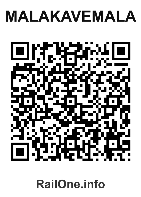 RailOne QR Code for Malakavemala station