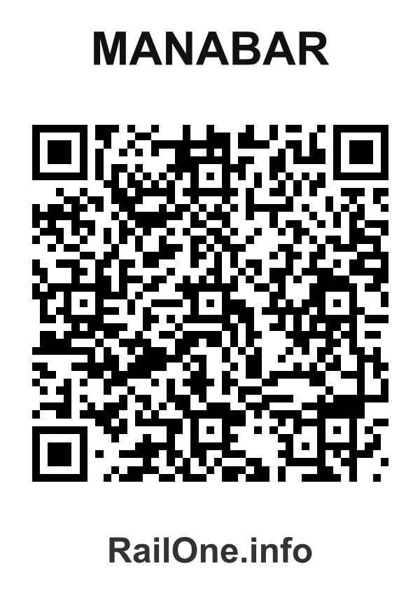 RailOne QR Code for Manabar station