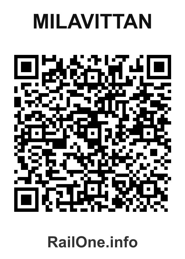 RailOne QR Code for Milavittan station