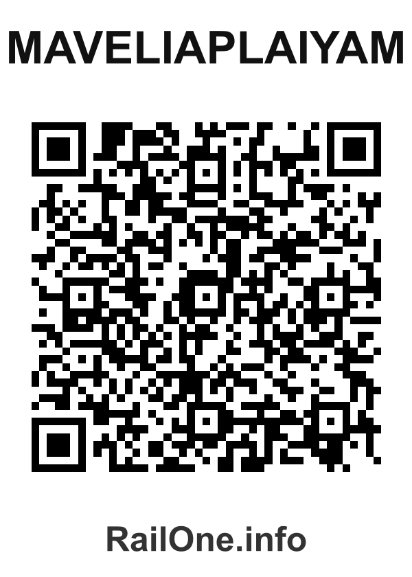RailOne QR Code for Maveliaplaiyam station