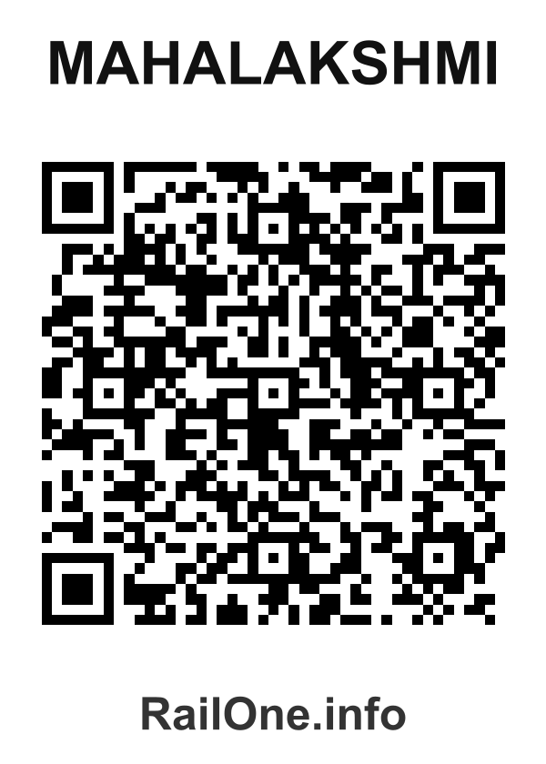 RailOne QR Code for Mahalakshmi station