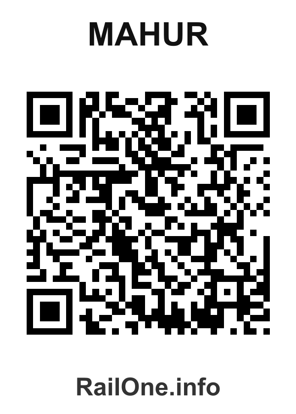 RailOne QR Code for Mahur station