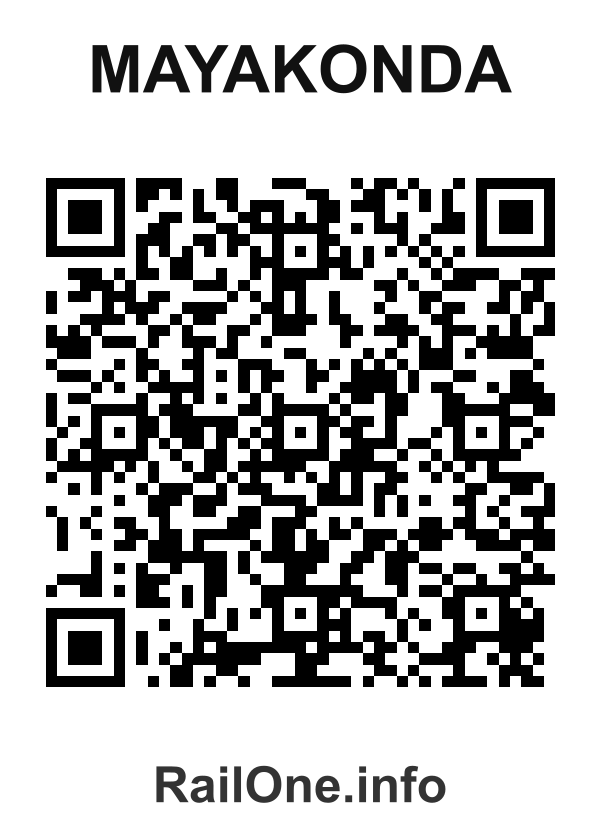 RailOne QR Code for Mayakonda station