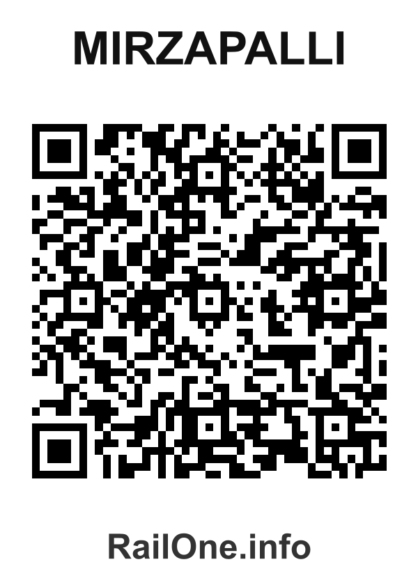 RailOne QR Code for Mirzapalli station