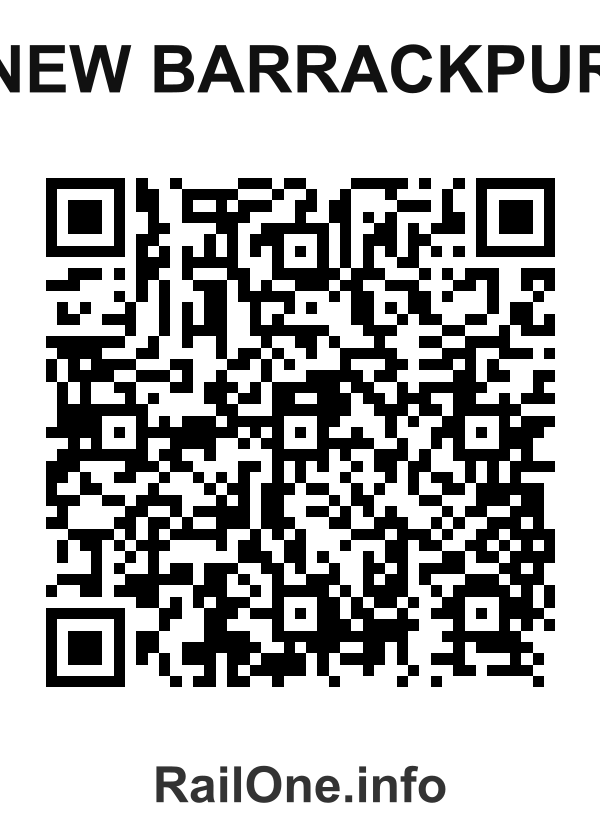 RailOne QR Code for New Barrackpur station