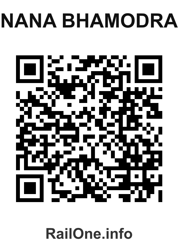 RailOne QR Code for Nana Bhamodra station