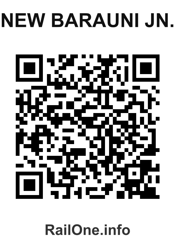 RailOne QR Code for New Barauni Jn. station