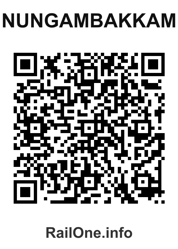 RailOne QR Code for Nungambakkam station