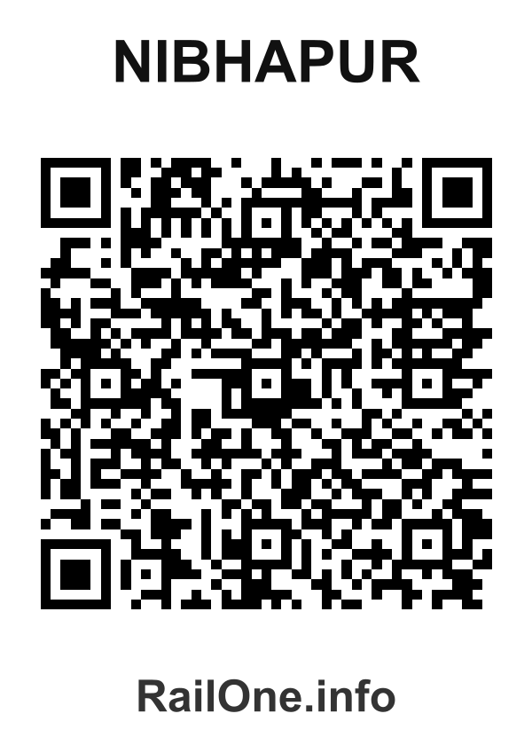 RailOne QR Code for Nibhapur station