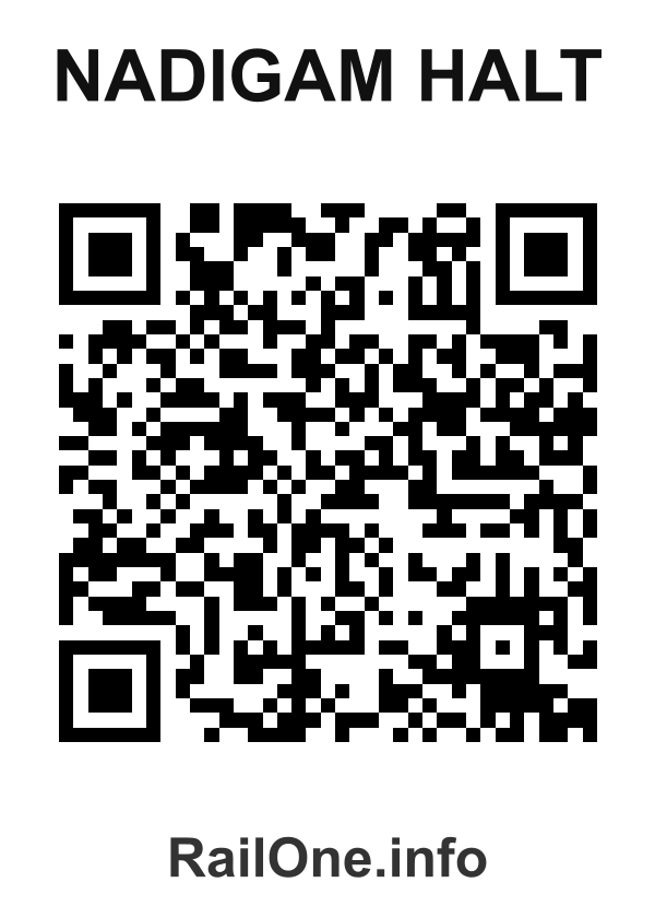 RailOne QR Code for Nadigam Halt station
