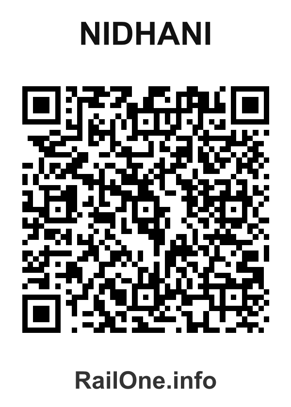 RailOne QR Code for Nidhani station