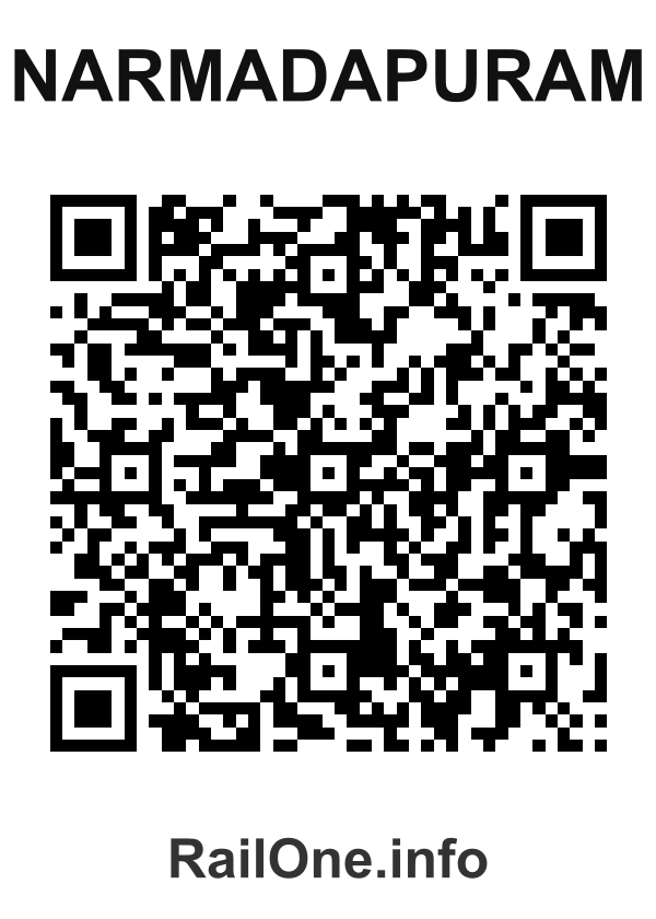 RailOne QR Code for Narmadapuram station