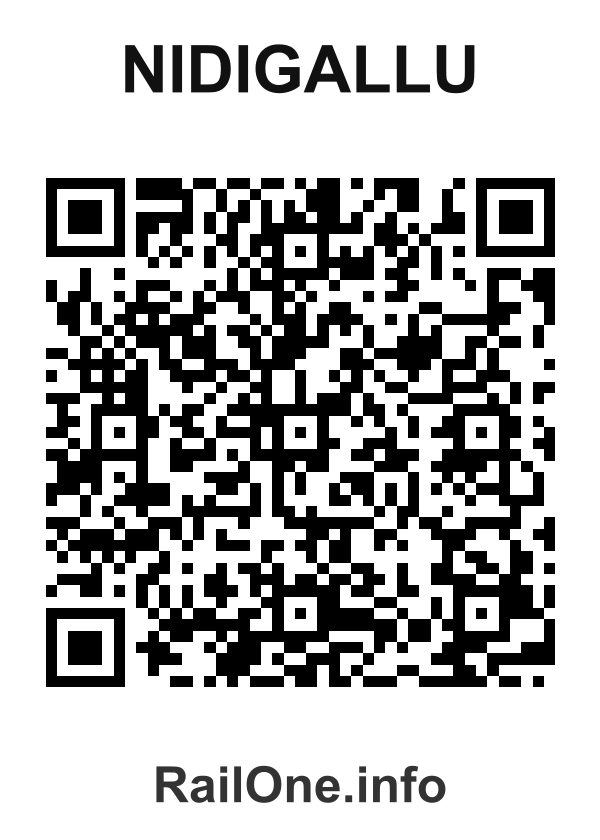 RailOne QR Code for Nidigallu station