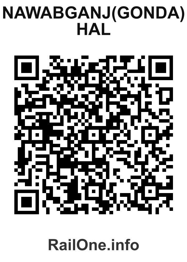 RailOne QR Code for Nawabganj(gonda) Hal station