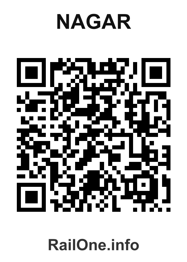 RailOne QR Code for Nagar station