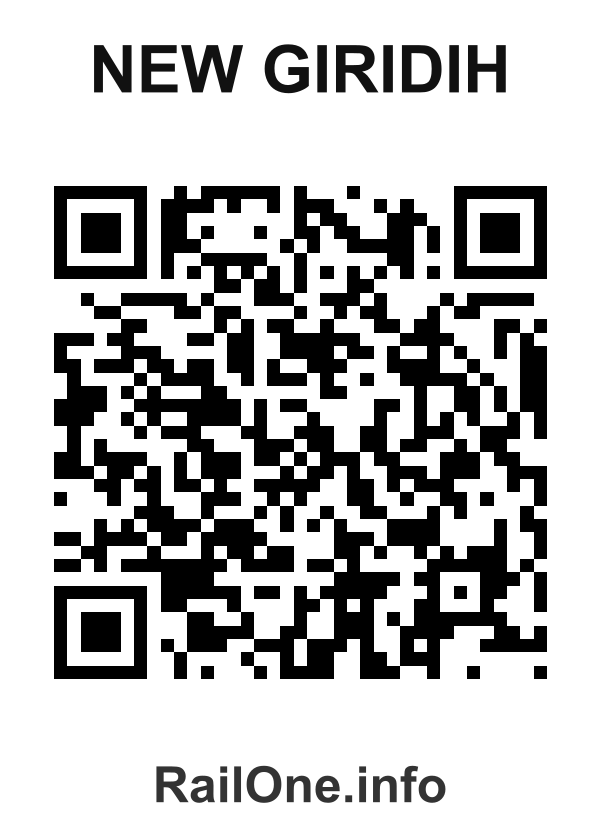 RailOne QR Code for New Giridih station
