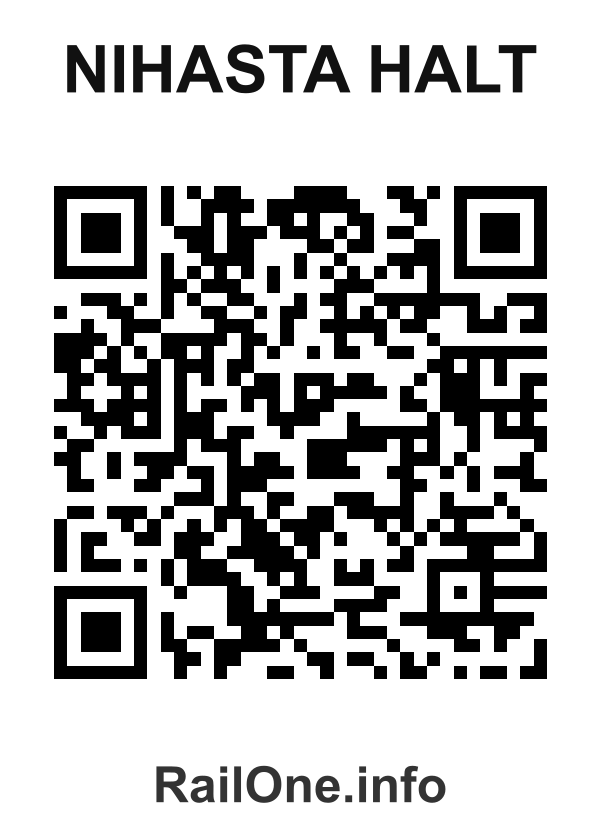 RailOne QR Code for Nihasta Halt station