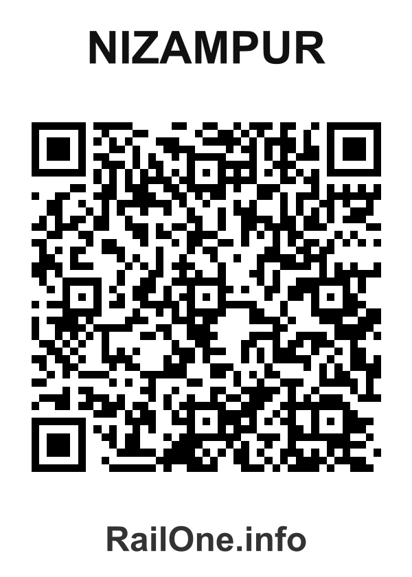 RailOne QR Code for Nizampur station