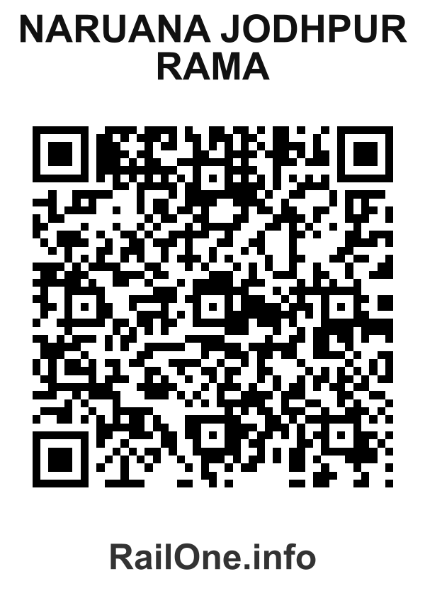 RailOne QR Code for Naruana Jodhpur Rama station