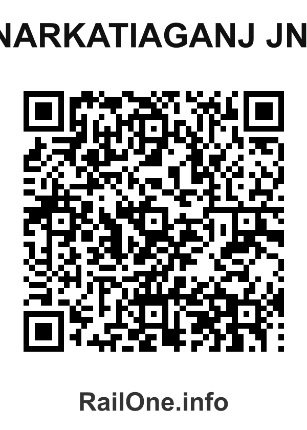 RailOne QR Code for Narkatiaganj Jn. station