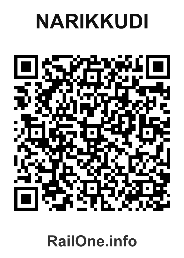 RailOne QR Code for Narikkudi station