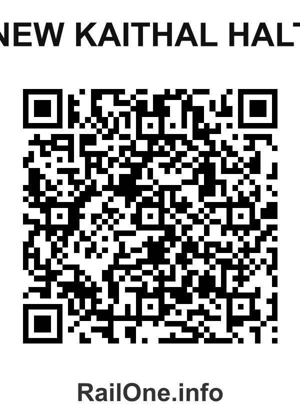 RailOne QR Code for New Kaithal Halt station