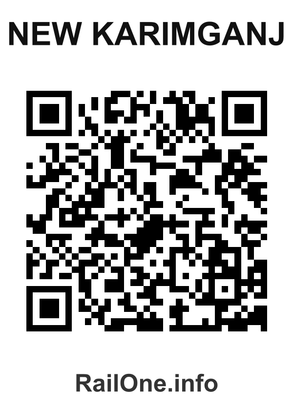RailOne QR Code for New Karimganj station