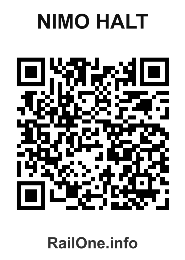 RailOne QR Code for Nimo Halt station