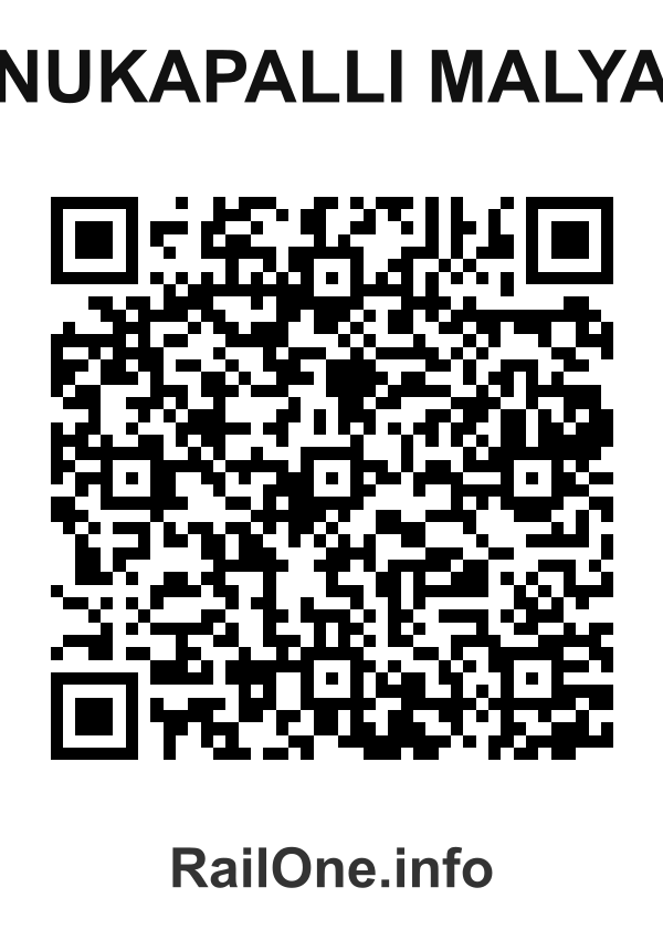 RailOne QR Code for Nukapalli Malya station