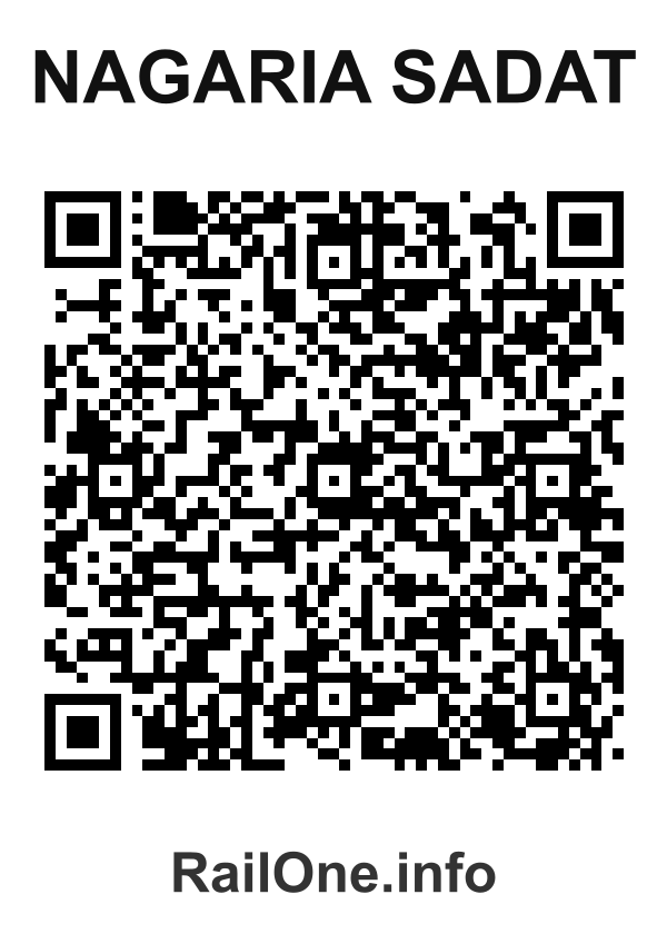 RailOne QR Code for Nagaria Sadat station