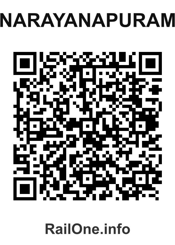 RailOne QR Code for Narayanapuram station