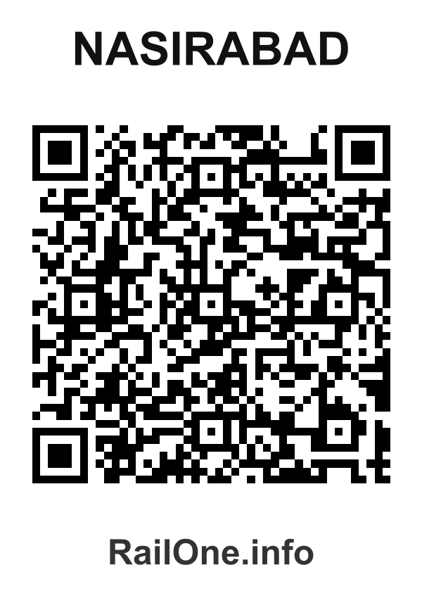 RailOne QR Code for Nasirabad station