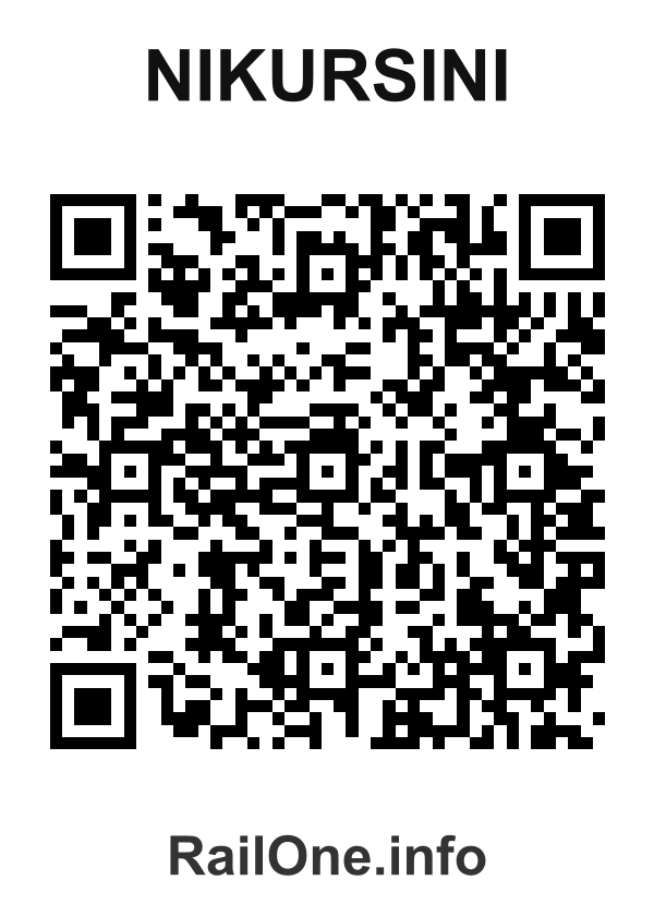 RailOne QR Code for Nikursini station