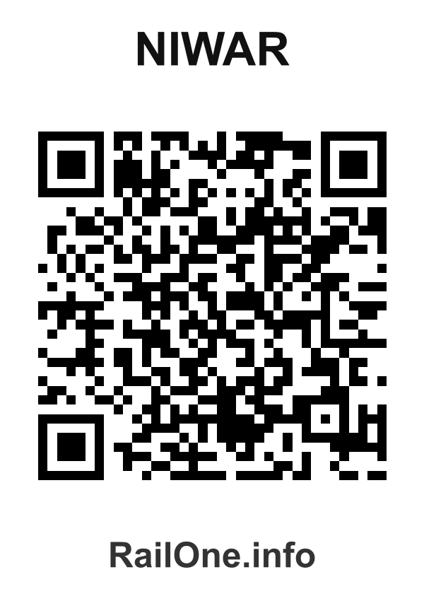 RailOne QR Code for Niwar station