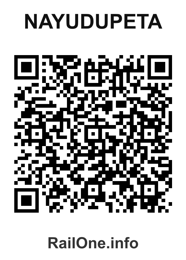 RailOne QR Code for Nayudupeta station