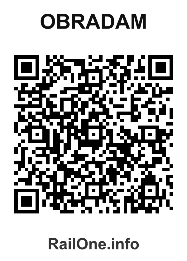 RailOne QR Code for Obradam station