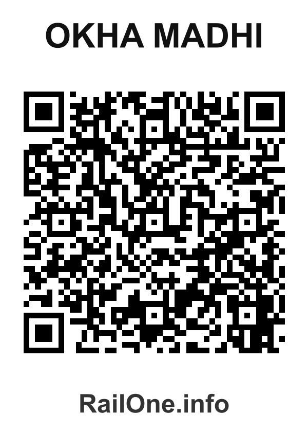 RailOne QR Code for Okha Madhi station