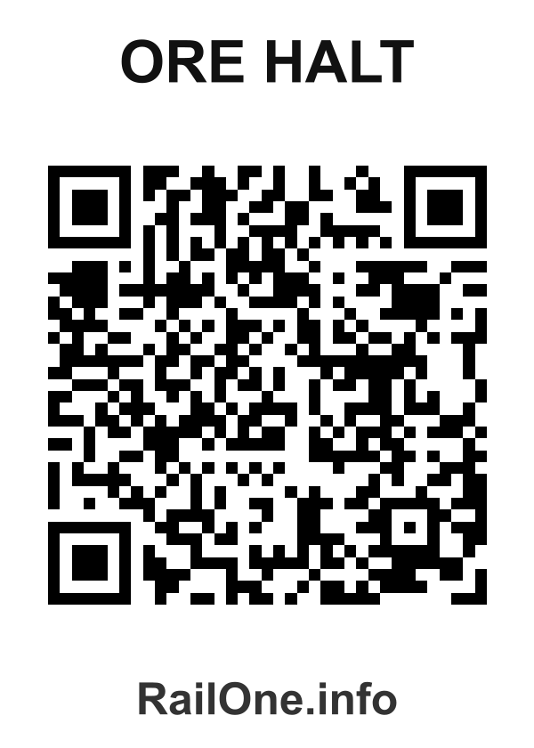RailOne QR Code for Ore Halt station
