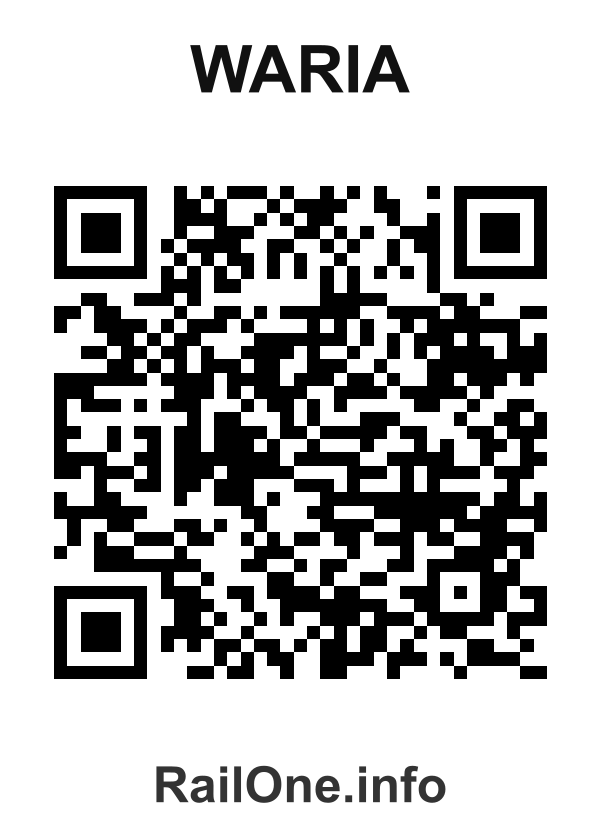 RailOne QR Code for Waria station