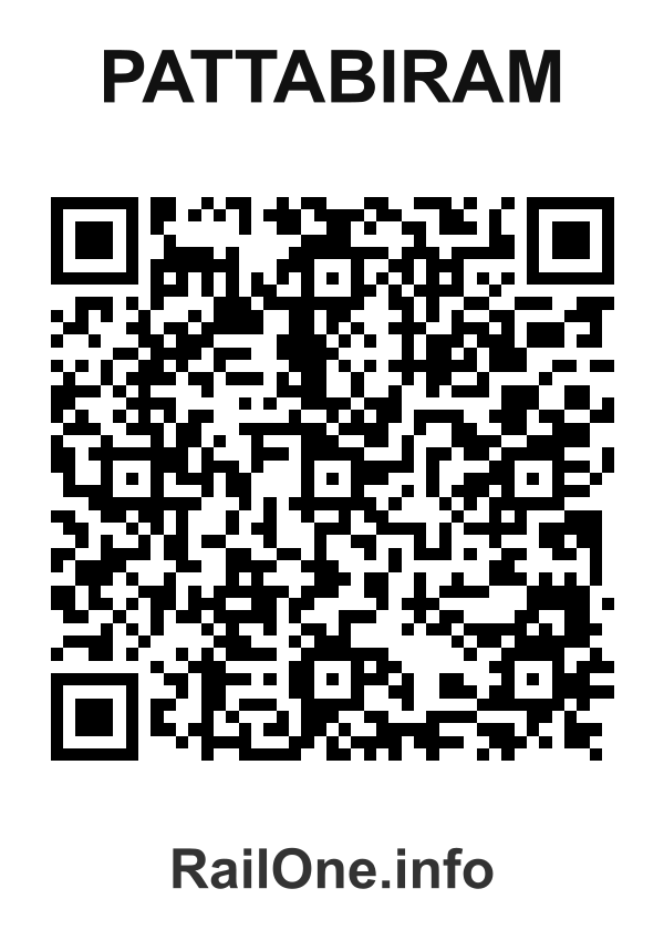 RailOne QR Code for Pattabiram station