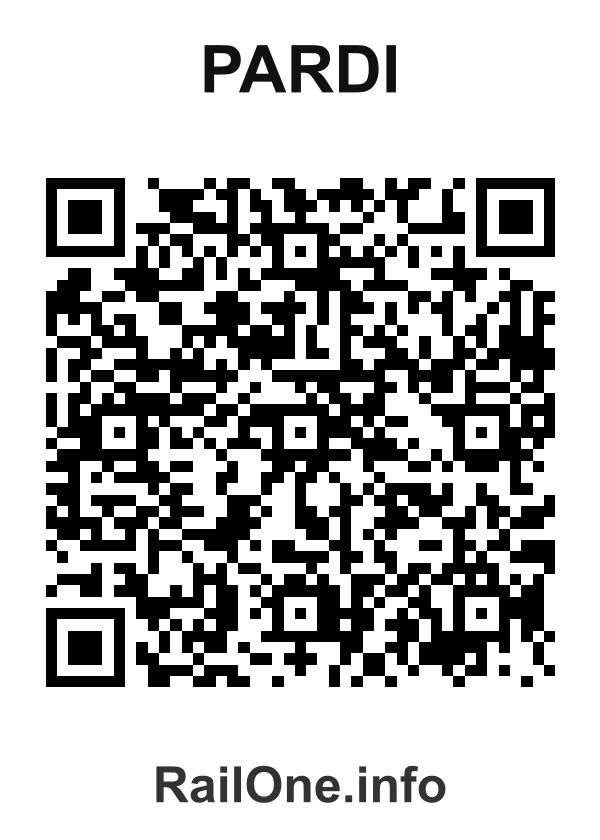 RailOne QR Code for Pardi station