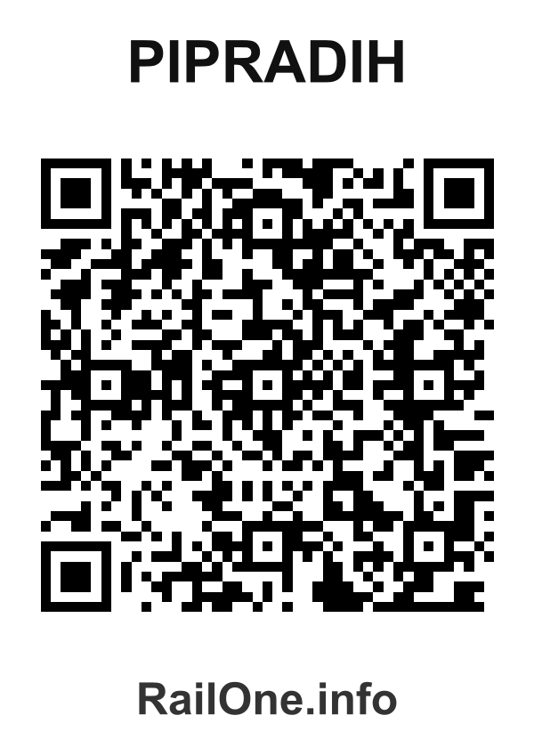 RailOne QR Code for Pipradih station