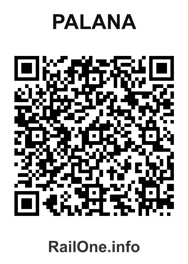RailOne QR Code for Palana station