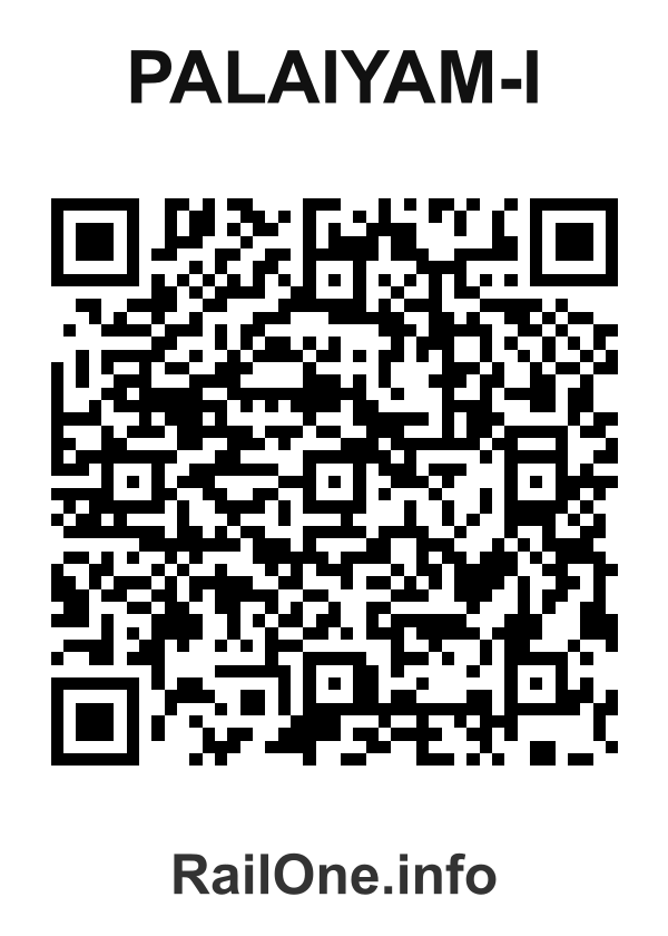 RailOne QR Code for Palaiyam-i station