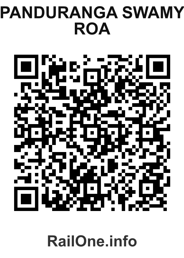 RailOne QR Code for Panduranga Swamy Roa station